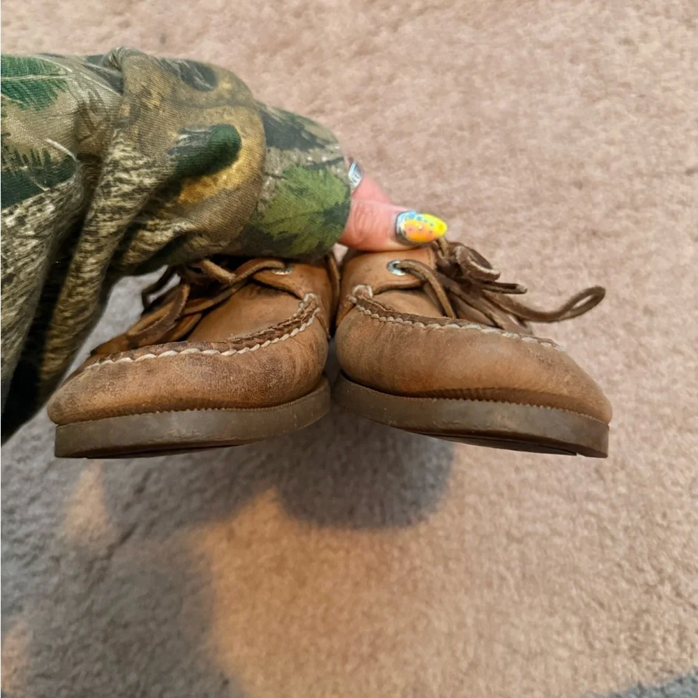 Sperry Tan Leather Boat Shoes - Picture 6 of 7